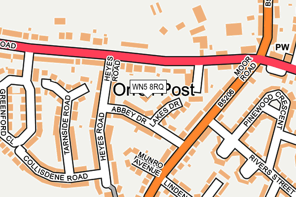 WN5 8RQ map - OS OpenMap – Local (Ordnance Survey) WN5 8RQ map - OS OpenMap – Local (Ordnance Survey)