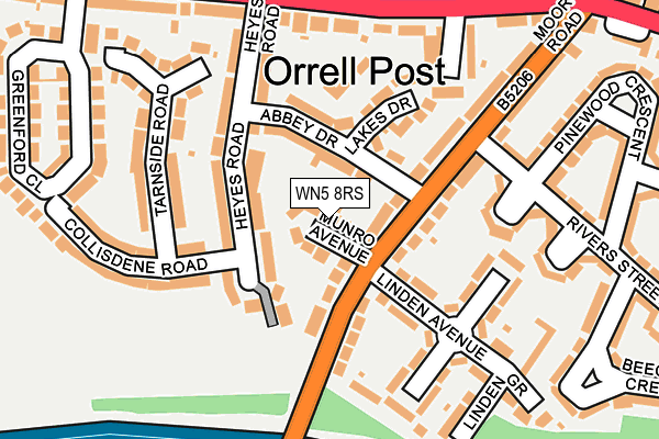 WN5 8RS map - OS OpenMap – Local (Ordnance Survey) WN5 8RS map - OS OpenMap – Local (Ordnance Survey)