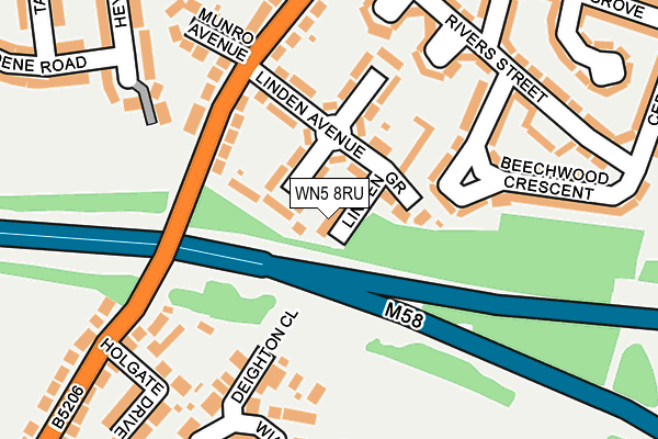 WN5 8RU map - OS OpenMap – Local (Ordnance Survey) WN5 8RU map - OS OpenMap – Local (Ordnance Survey)