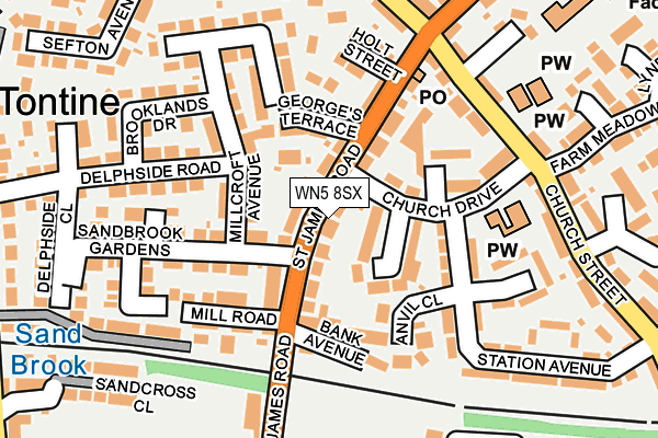 WN5 8SX map - OS OpenMap – Local (Ordnance Survey) WN5 8SX map - OS OpenMap – Local (Ordnance Survey)