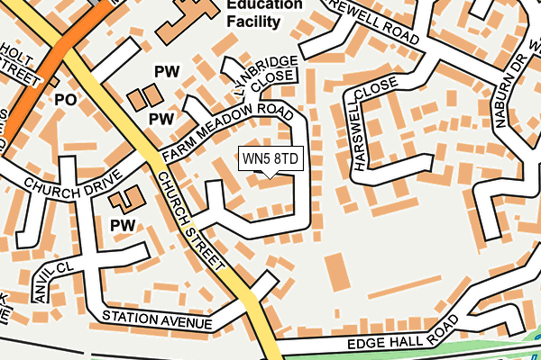 WN5 8TD map - OS OpenMap – Local (Ordnance Survey) WN5 8TD map - OS OpenMap – Local (Ordnance Survey)