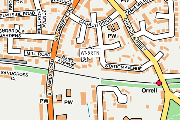 WN5 8TN map - OS OpenMap – Local (Ordnance Survey) WN5 8TN map - OS OpenMap – Local (Ordnance Survey)