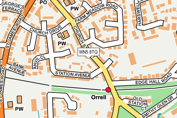 WN5 8TQ map - OS OpenMap – Local (Ordnance Survey) WN5 8TQ map - OS OpenMap – Local (Ordnance Survey)