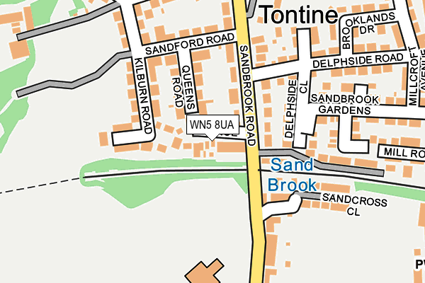 WN5 8UA map - OS OpenMap – Local (Ordnance Survey) WN5 8UA map - OS OpenMap – Local (Ordnance Survey)