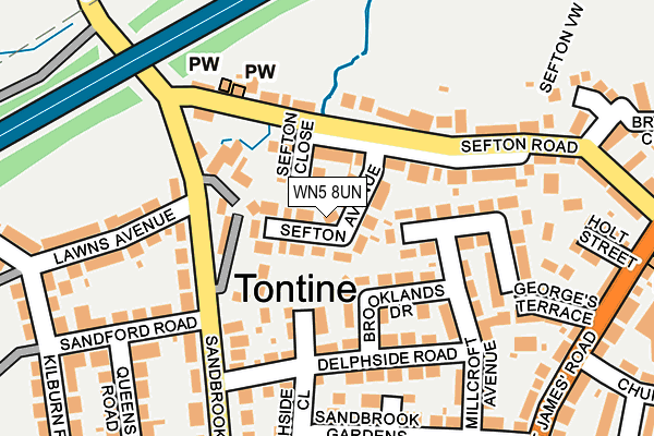 WN5 8UN map - OS OpenMap – Local (Ordnance Survey) WN5 8UN map - OS OpenMap – Local (Ordnance Survey)