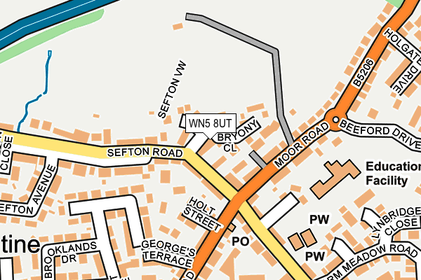 WN5 8UT map - OS OpenMap – Local (Ordnance Survey) WN5 8UT map - OS OpenMap – Local (Ordnance Survey)