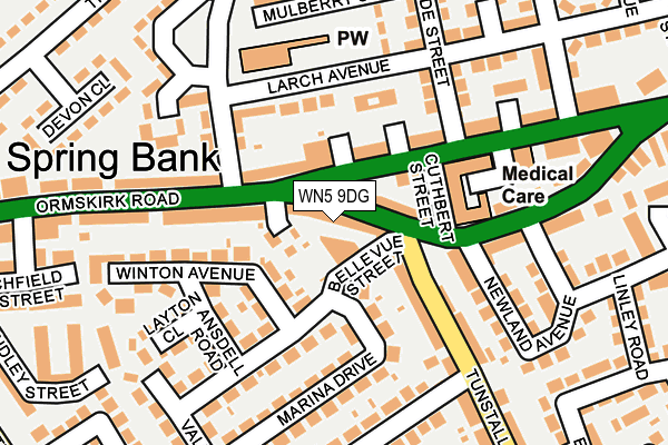 WN5 9DG map - OS OpenMap – Local (Ordnance Survey)