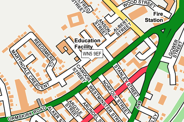 WN5 9EF map - OS OpenMap – Local (Ordnance Survey) WN5 9EF map - OS OpenMap – Local (Ordnance Survey)