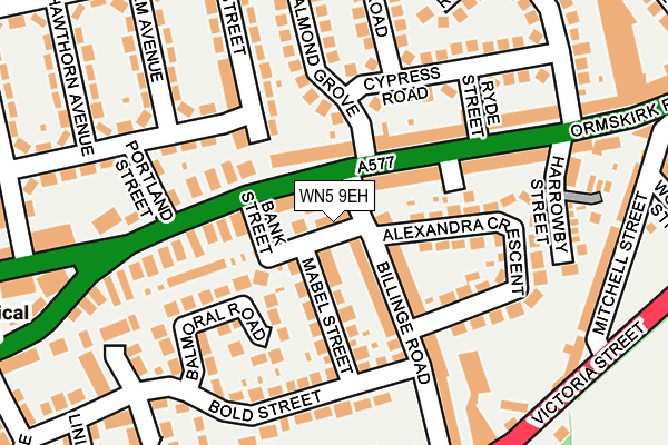 WN5 9EH map - OS OpenMap – Local (Ordnance Survey) WN5 9EH map - OS OpenMap – Local (Ordnance Survey)