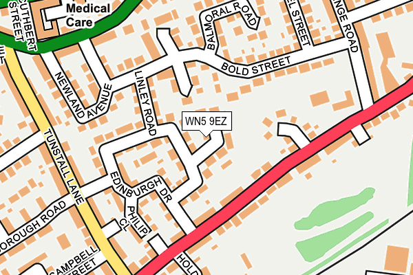 WN5 9EZ map - OS OpenMap – Local (Ordnance Survey) WN5 9EZ map - OS OpenMap – Local (Ordnance Survey)
