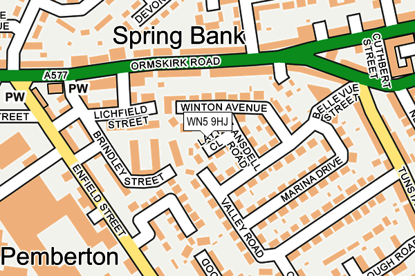 WN5 9HJ map - OS OpenMap – Local (Ordnance Survey) WN5 9HJ map - OS OpenMap – Local (Ordnance Survey)
