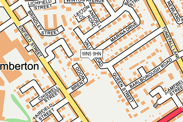 WN5 9HN map - OS OpenMap – Local (Ordnance Survey) WN5 9HN map - OS OpenMap – Local (Ordnance Survey)