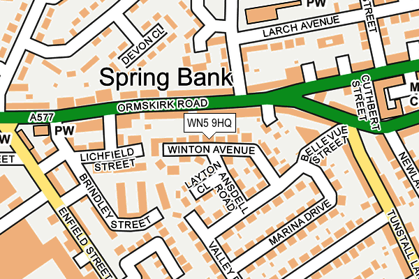 WN5 9HQ map - OS OpenMap – Local (Ordnance Survey) WN5 9HQ map - OS OpenMap – Local (Ordnance Survey)