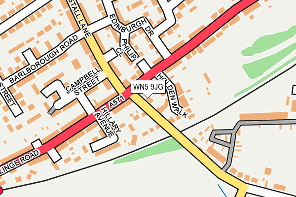 WN5 9JG map - OS OpenMap – Local (Ordnance Survey) WN5 9JG map - OS OpenMap – Local (Ordnance Survey)