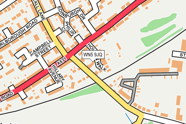 WN5 9JQ map - OS OpenMap – Local (Ordnance Survey) WN5 9JQ map - OS OpenMap – Local (Ordnance Survey)