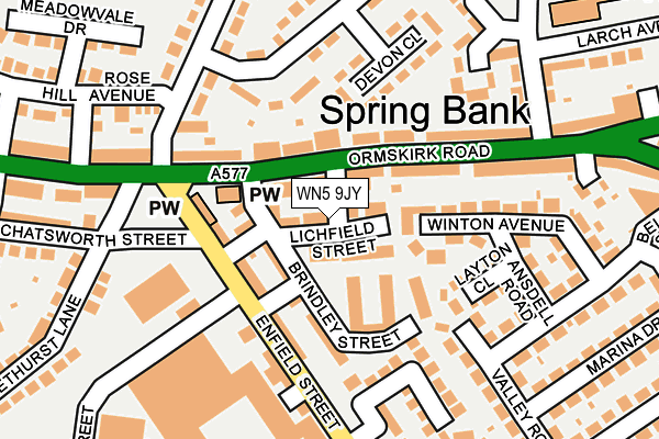 WN5 9JY map - OS OpenMap – Local (Ordnance Survey) WN5 9JY map - OS OpenMap – Local (Ordnance Survey)