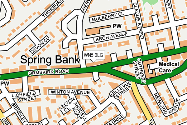 WN5 9LG map - OS OpenMap – Local (Ordnance Survey) WN5 9LG map - OS OpenMap – Local (Ordnance Survey)