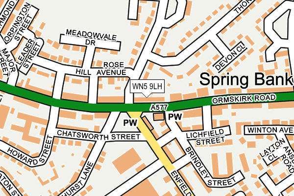 WN5 9LH map - OS OpenMap – Local (Ordnance Survey) WN5 9LH map - OS OpenMap – Local (Ordnance Survey)