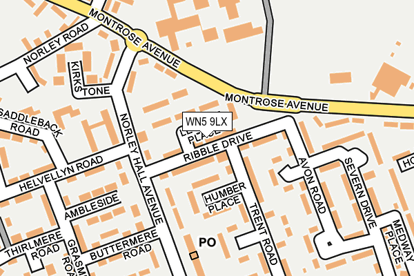 WN5 9LX map - OS OpenMap – Local (Ordnance Survey) WN5 9LX map - OS OpenMap – Local (Ordnance Survey)