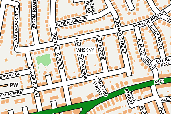 WN5 9NY map - OS OpenMap – Local (Ordnance Survey) WN5 9NY map - OS OpenMap – Local (Ordnance Survey)