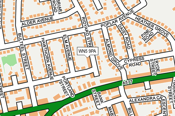 WN5 9PA map - OS OpenMap – Local (Ordnance Survey)
