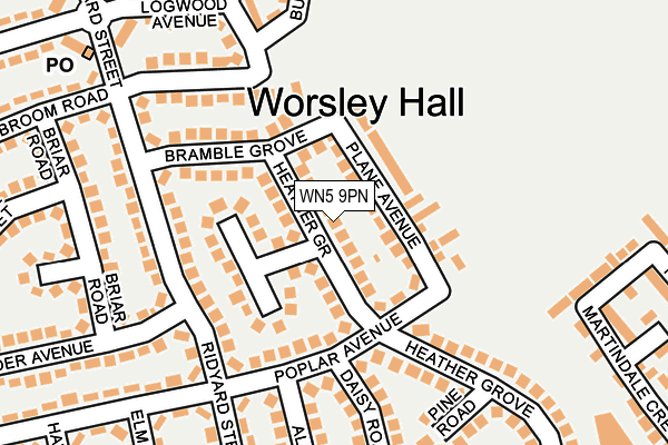 WN5 9PN map - OS OpenMap – Local (Ordnance Survey)