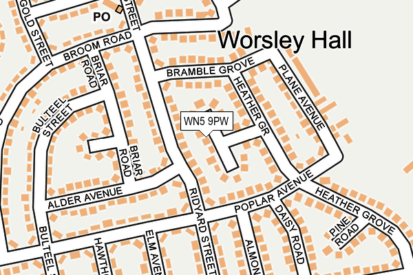 WN5 9PW map - OS OpenMap – Local (Ordnance Survey)
