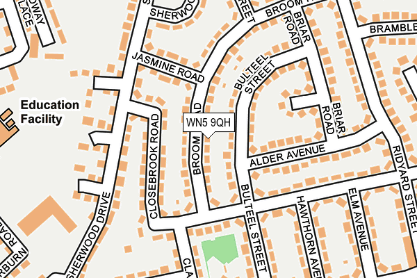 WN5 9QH map - OS OpenMap – Local (Ordnance Survey) WN5 9QH map - OS OpenMap – Local (Ordnance Survey)