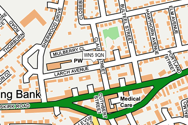 WN5 9QN map - OS OpenMap – Local (Ordnance Survey) WN5 9QN map - OS OpenMap – Local (Ordnance Survey)