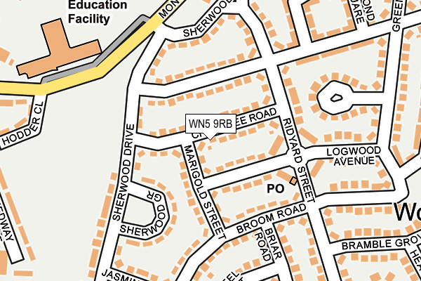 WN5 9RB map - OS OpenMap – Local (Ordnance Survey) WN5 9RB map - OS OpenMap – Local (Ordnance Survey)