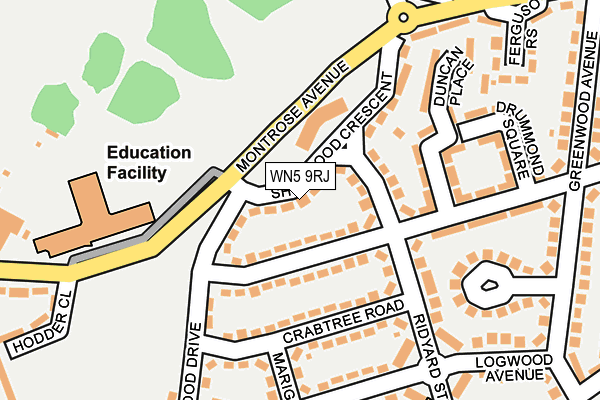 WN5 9RJ map - OS OpenMap – Local (Ordnance Survey) WN5 9RJ map - OS OpenMap – Local (Ordnance Survey)