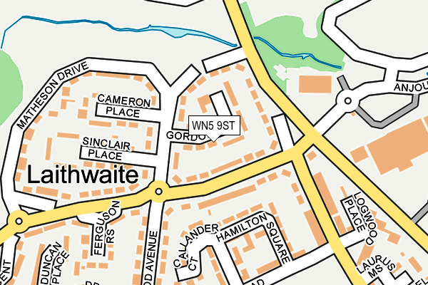 WN5 9ST map - OS OpenMap – Local (Ordnance Survey)