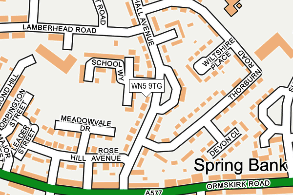 WN5 9TG map - OS OpenMap – Local (Ordnance Survey) WN5 9TG map - OS OpenMap – Local (Ordnance Survey)