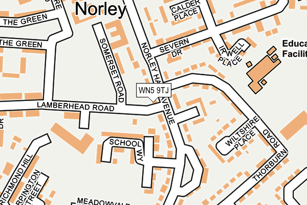 WN5 9TJ map - OS OpenMap – Local (Ordnance Survey)