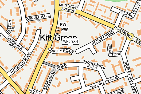 WN5 9XH map - OS OpenMap – Local (Ordnance Survey) WN5 9XH map - OS OpenMap – Local (Ordnance Survey)