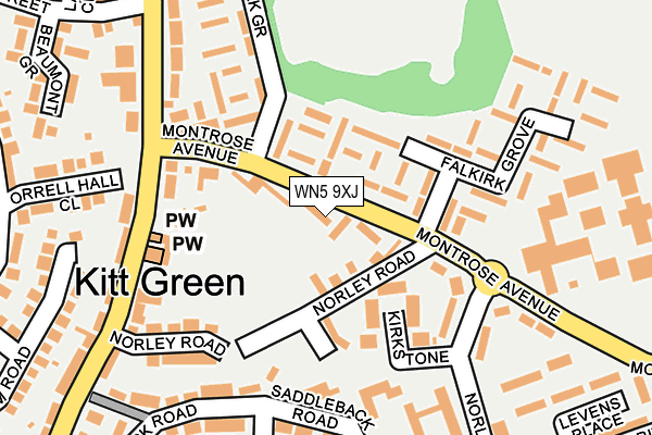 WN5 9XJ map - OS OpenMap – Local (Ordnance Survey) WN5 9XJ map - OS OpenMap – Local (Ordnance Survey)