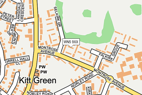 WN5 9XX map - OS OpenMap – Local (Ordnance Survey) WN5 9XX map - OS OpenMap – Local (Ordnance Survey)
