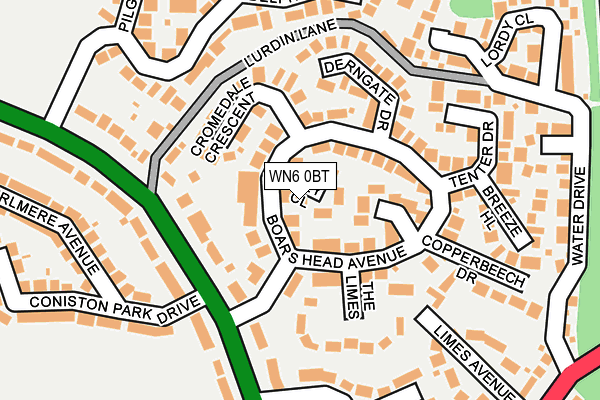 WN6 0BT map - OS OpenMap – Local (Ordnance Survey) WN6 0BT map - OS OpenMap – Local (Ordnance Survey)