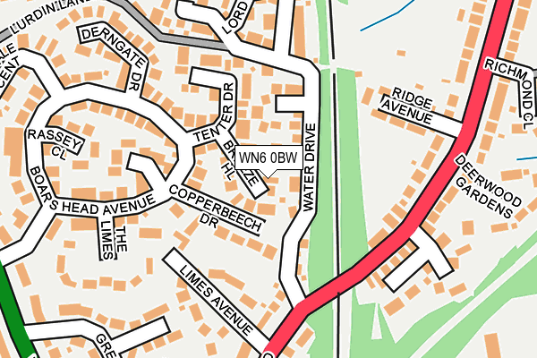 WN6 0BW map - OS OpenMap – Local (Ordnance Survey) WN6 0BW map - OS OpenMap – Local (Ordnance Survey)
