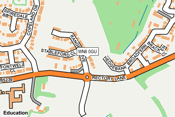 WN6 0GU map - OS OpenMap – Local (Ordnance Survey)