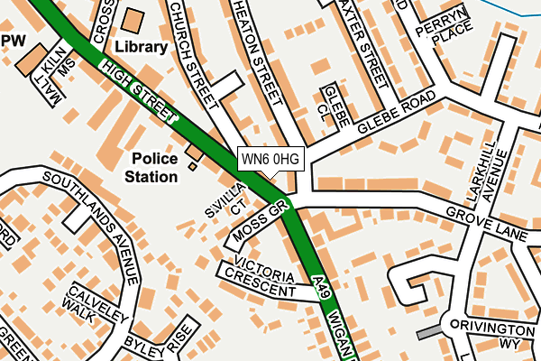 WN6 0HG map - OS OpenMap – Local (Ordnance Survey) WN6 0HG map - OS OpenMap – Local (Ordnance Survey)