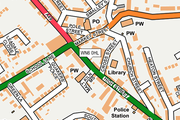WN6 0HL map - OS OpenMap – Local (Ordnance Survey)