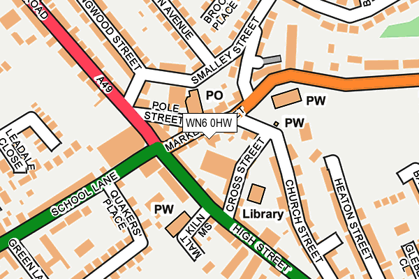 WN6 0HW map - OS OpenMap – Local (Ordnance Survey) WN6 0HW map - OS OpenMap – Local (Ordnance Survey)