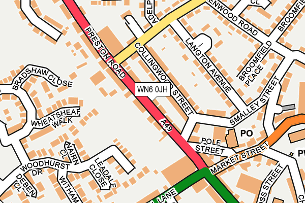 WN6 0JH map - OS OpenMap – Local (Ordnance Survey) WN6 0JH map - OS OpenMap – Local (Ordnance Survey)