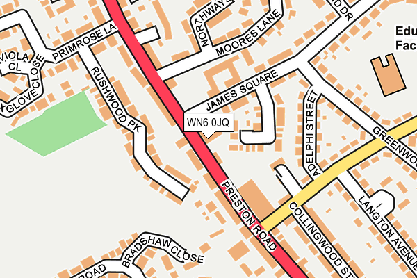 WN6 0JQ map - OS OpenMap – Local (Ordnance Survey) WN6 0JQ map - OS OpenMap – Local (Ordnance Survey)