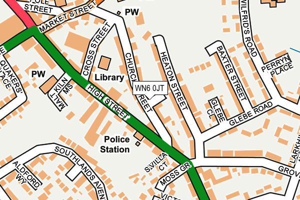 WN6 0JT map - OS OpenMap – Local (Ordnance Survey) WN6 0JT map - OS OpenMap – Local (Ordnance Survey)