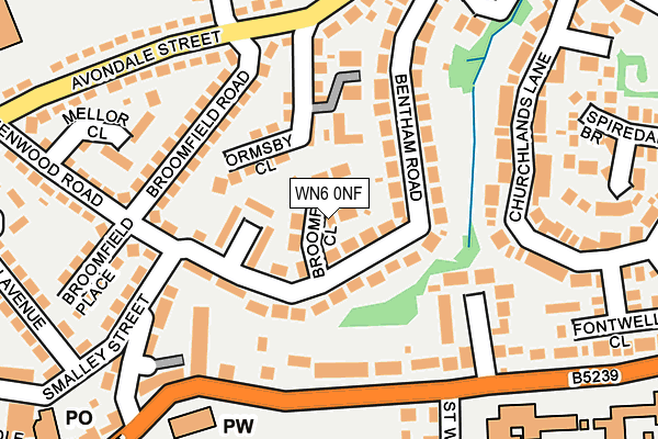 WN6 0NF map - OS OpenMap – Local (Ordnance Survey) WN6 0NF map - OS OpenMap – Local (Ordnance Survey)