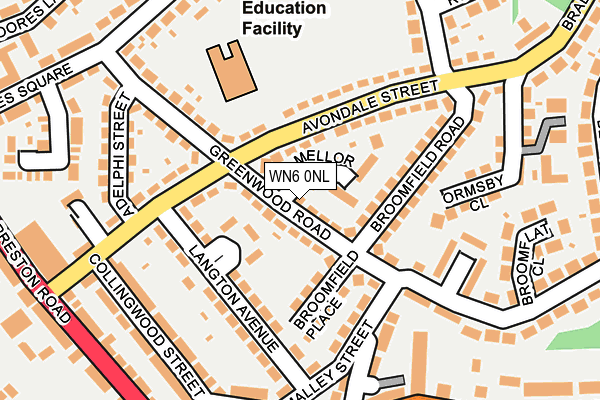 WN6 0NL map - OS OpenMap – Local (Ordnance Survey) WN6 0NL map - OS OpenMap – Local (Ordnance Survey)