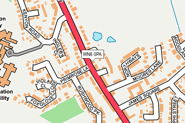 WN6 0PA map - OS OpenMap – Local (Ordnance Survey) WN6 0PA map - OS OpenMap – Local (Ordnance Survey)