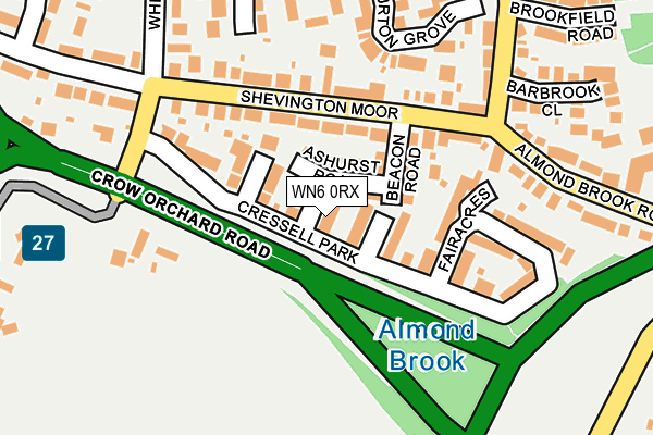 WN6 0RX map - OS OpenMap – Local (Ordnance Survey)